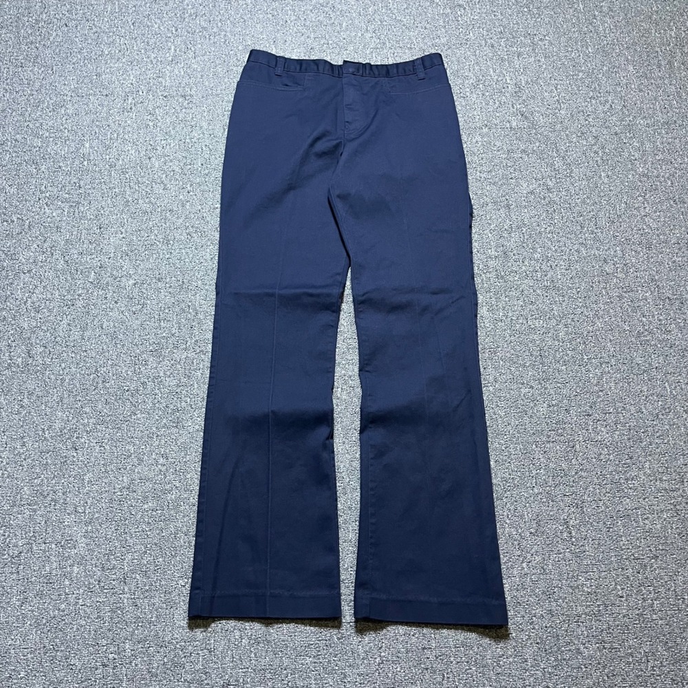 Dickies Flare Leg Pants Size 9 Navy Blue Workwear Stretch Trousers Casual‎